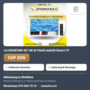 LG 43UN7390 43" 4K AI ThinQ webOS Smart TV