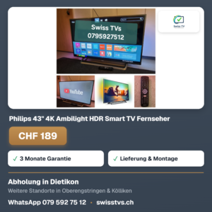 Philips 43" 4K Ambilight HDR Smart TV Fernseher