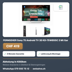 FERNSEHER Sony 75 Android TV 3D KD-75W855C 3 Mt Gar