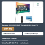 Samsung UE43KU6510 43" Curved 4K HDR Smart TV