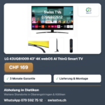 LG 43UQ81009 43" 4K webOS AI ThinQ Smart TV