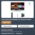 Sony Fernseher KD-49X8005C 49" 4K Smart TV WLAN