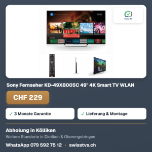 Sony Fernseher KD-49X8005C 49" 4K Smart TV WLAN