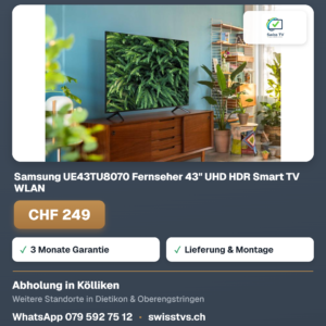 Samsung UE43TU8070 Fernseher 43" UHD HDR Smart TV WLAN