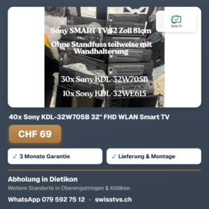 27x Sony KDL-32W705B 32" FHD WLAN Smart TV