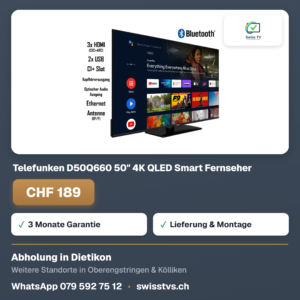 Telefunken D50Q660 50" 4K QLED Smart Fernseher