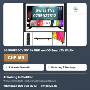 LG 50UF830V 50" 4K UHD webOS Smart TV WLAN