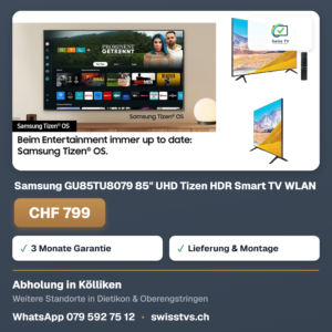 Samsung GU85TU8079 85" UHD Tizen HDR Smart TV WLAN