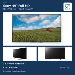 Sony Fernseher KDL-49WD755 49" Full HD Smart TV WLAN