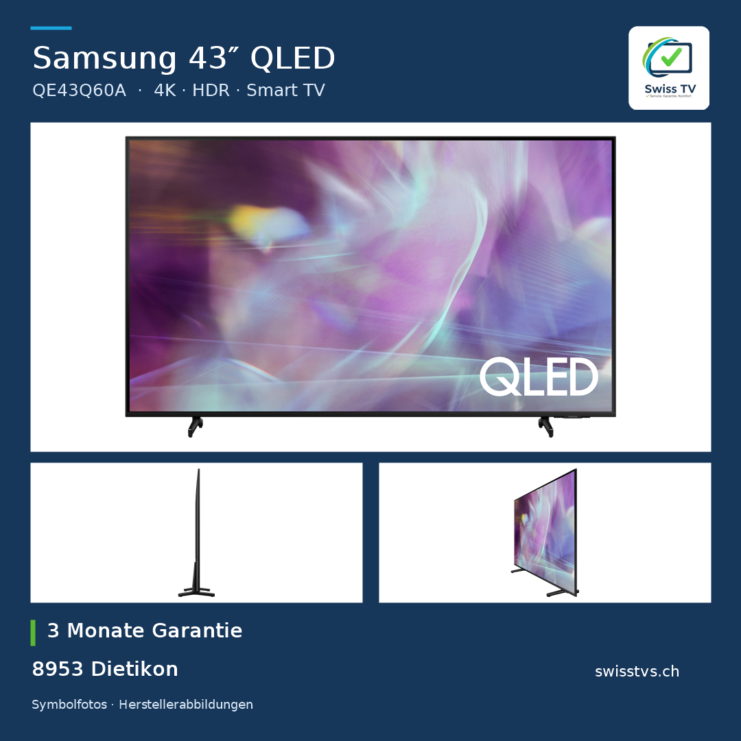 Samsung QE43Q60A 43" QLED 4K Smart TV WLAN Fernseher