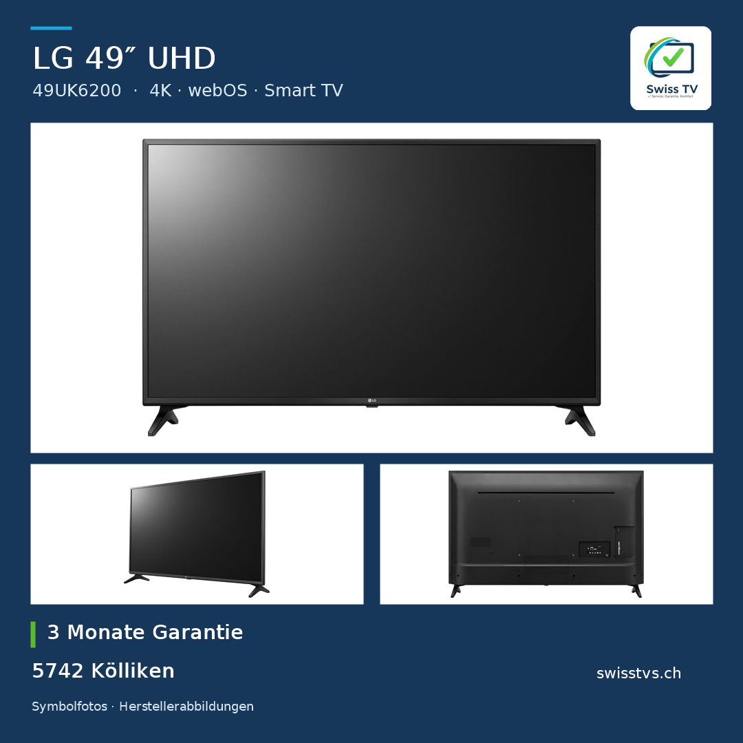 LG 49UK6200 49" 4K UHD webOS Smart TV WLAN