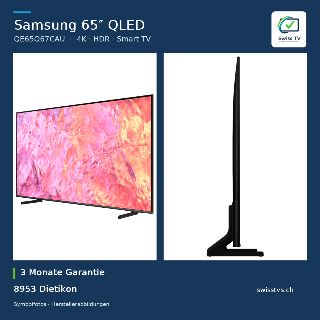 Samsung QE65Q67CAU QLED 4K UHD Smart TV WLAN Fernseher