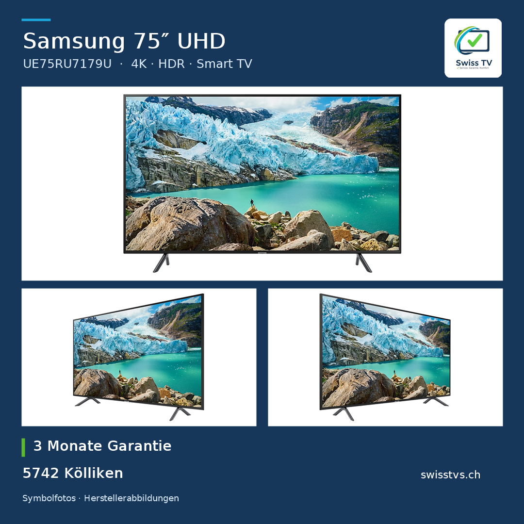 Samsung Fernseher UE75RU7179U 75" 4K Smart TV WLAN