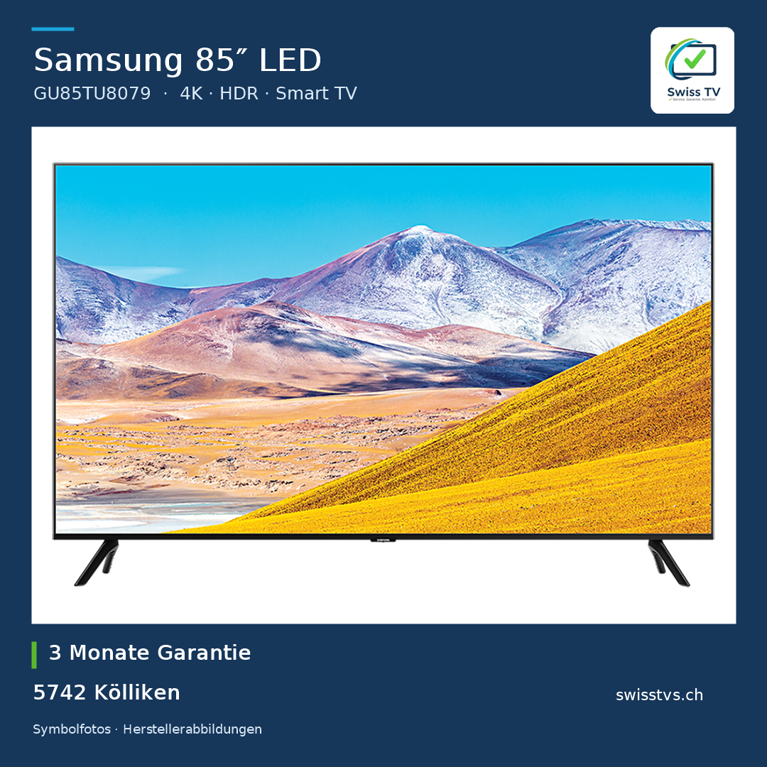 Samsung GU85TU8079 85" UHD Tizen HDR Smart TV WLAN