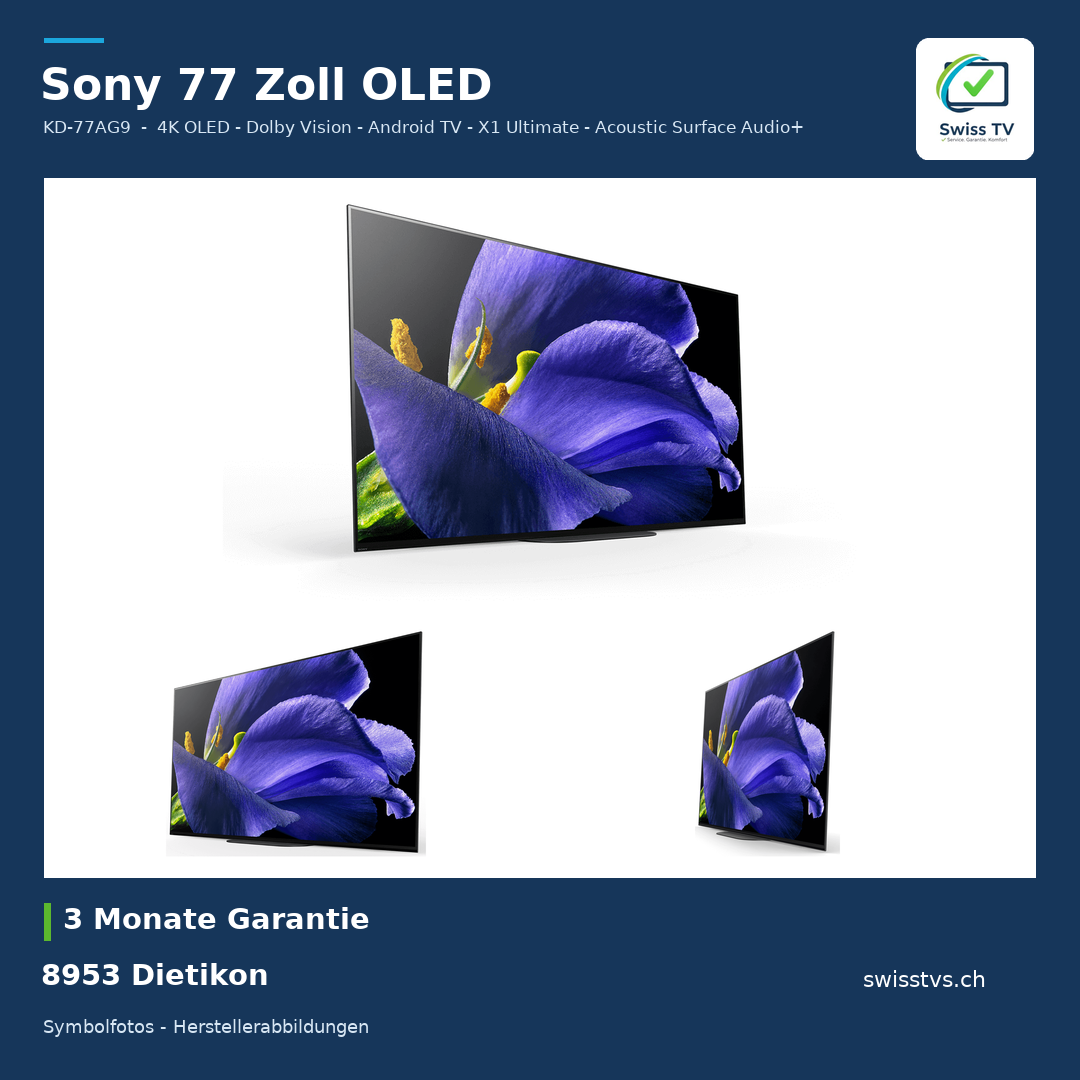 Sony KD-77AG9 77" OLED 4K Dolby Vision Android TV