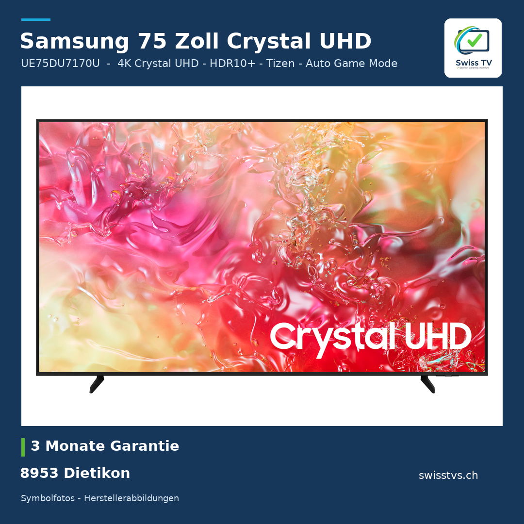 Samsung UE75DU7170U 75" Crystal UHD 4K Smart TV WLAN