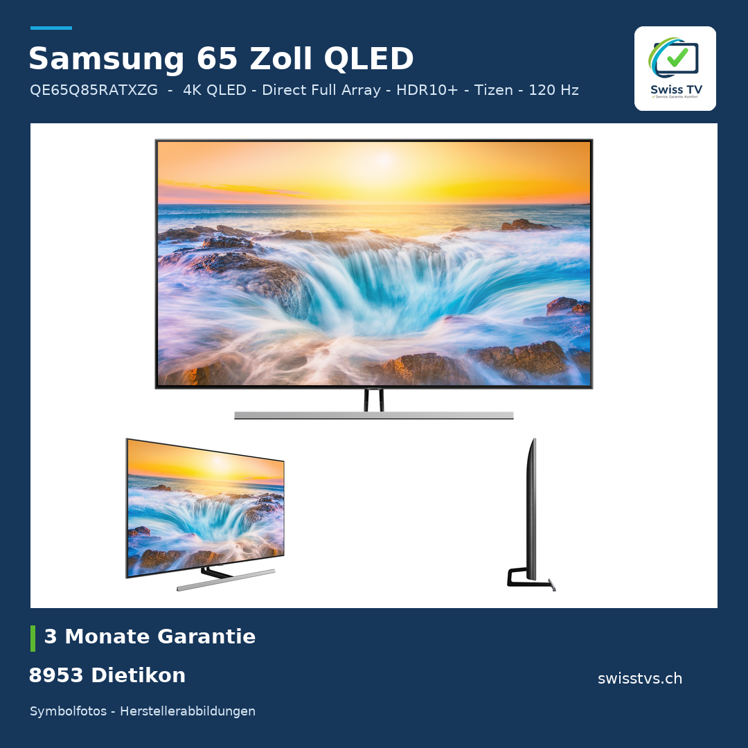 Samsung QE65Q85RATXZG 65" QLED 4K HDR10+ 120Hz Smart TV
