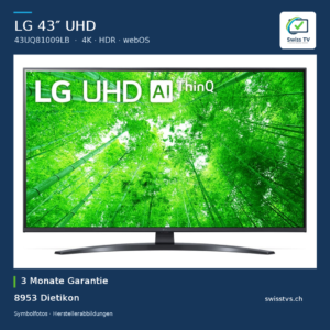 LG 43UQ81009 43" 4K webOS AI ThinQ Smart TV