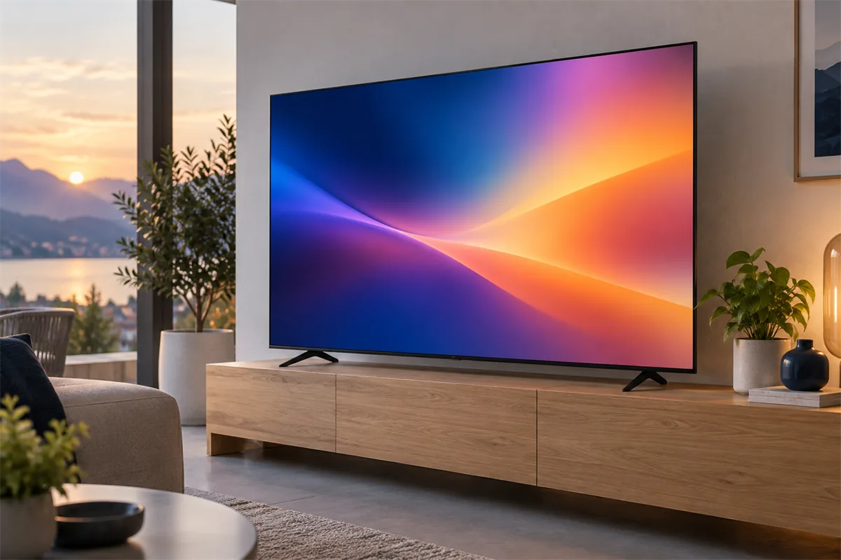 Eleganter Fernseher im Wohnzimmer