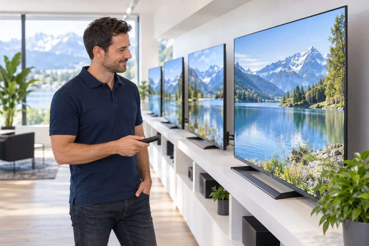 Jeder Fernseher wird einzeln geprüft