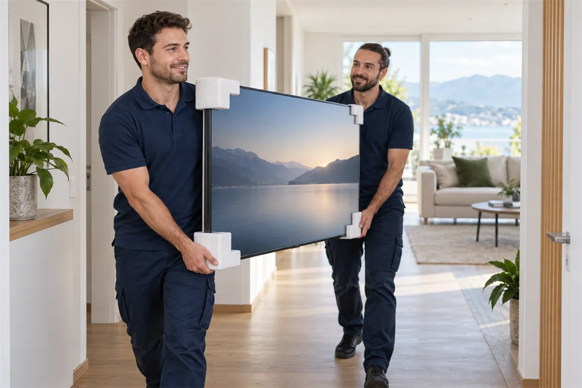 Lieferung und Montage durch Swiss TV
