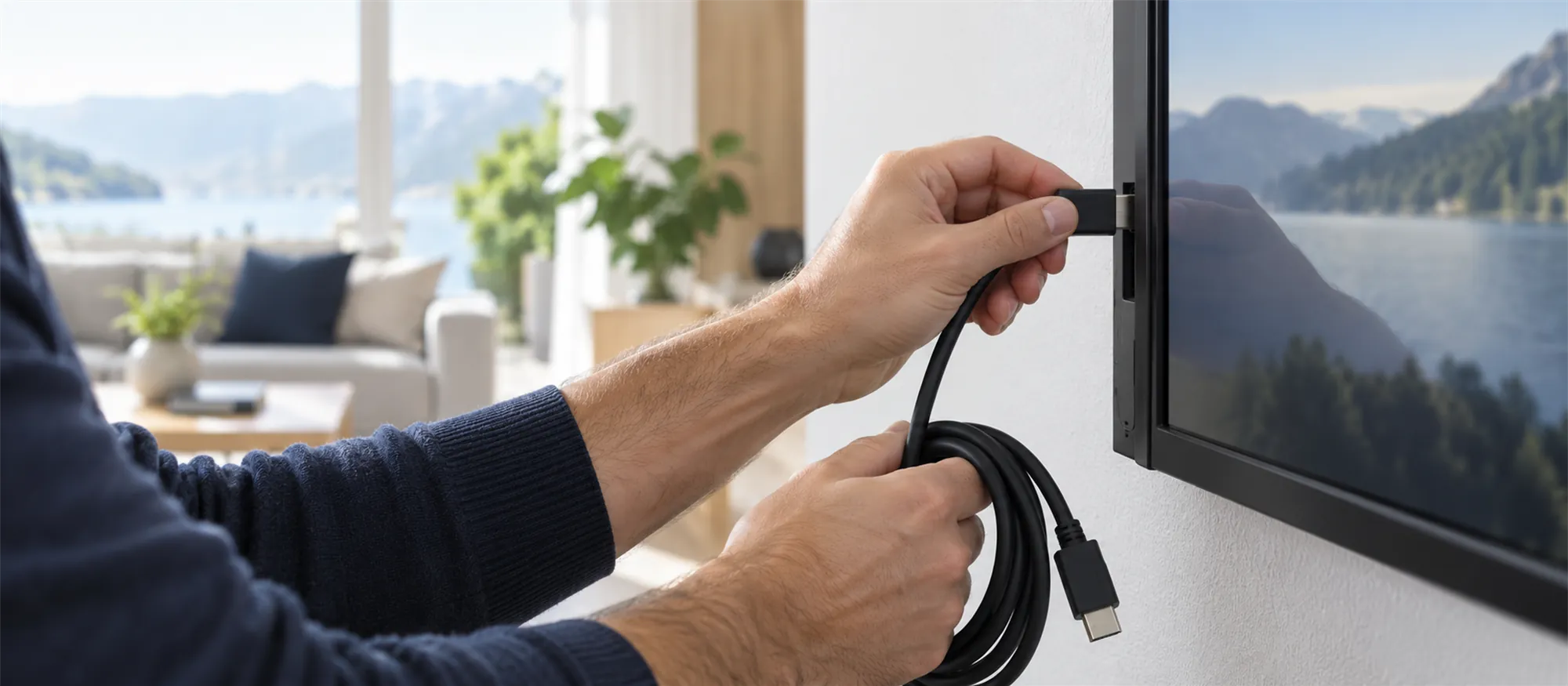 Kabel anschliessen und Zubehör für deinen Fernseher